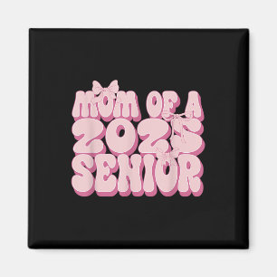 Aimant Maman d'un diplômé senior 2025 Bow Coquette Cl De