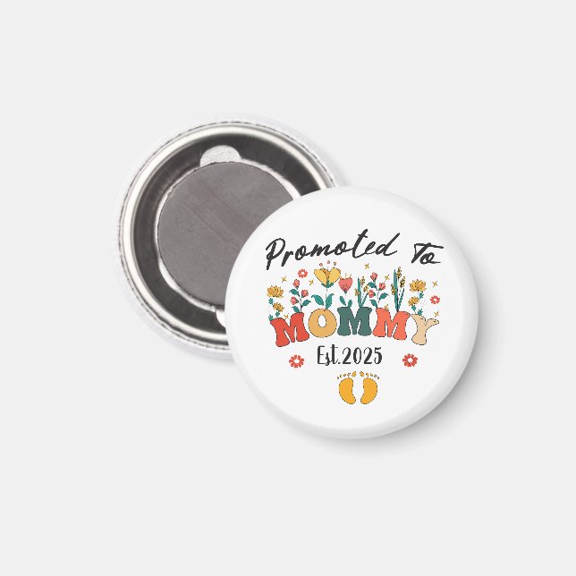 Aimant Maman en devenir est. 2025 : Nouveau Livre de Souv (Recto/Verso)