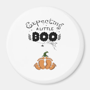 Aimant Maman enceinte pour Halloween futur petit fantôme