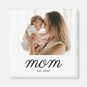 Aimant Maman établie écriture noire minimale