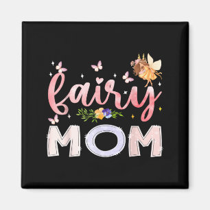 Aimant Maman Fée Floral Magique Anniversaire Fille Conte