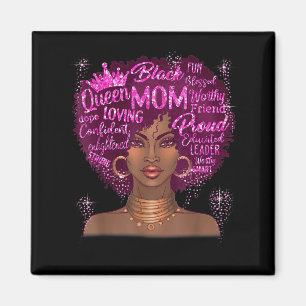 Aimant Maman femme noire afro-américaine joyeuse fête des