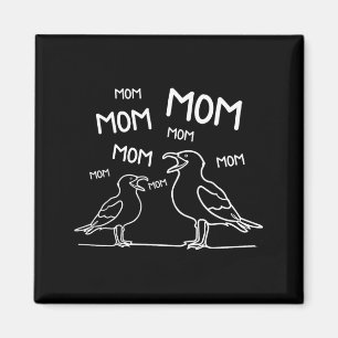 Aimant Maman Goéland Minimalisme Ligne Art Maman drôle Go