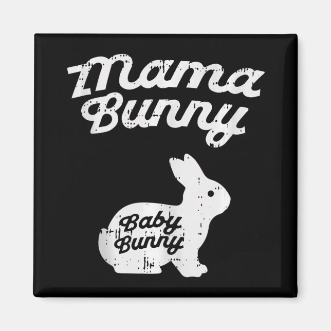 Aimant Maman Lapin Annonce de Grossesse Mignonne Révélati (Devant)