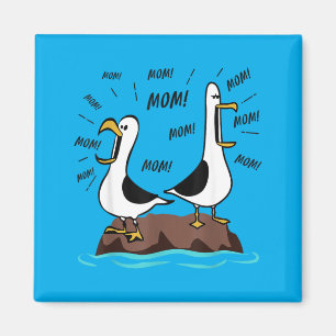 Aimant Maman Maman drôle de mouette Océan Vie Fête des mè