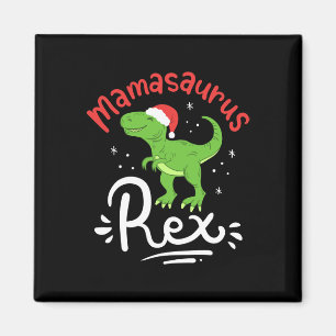 Aimant Maman Noël Saurus Rex Dinosaure Mère Noël 