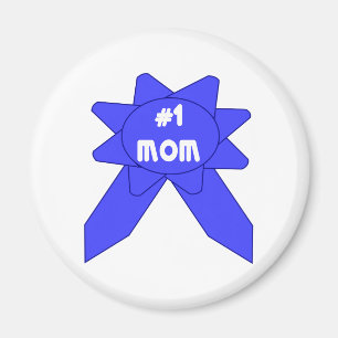 Aimant Maman numéro 1 Ruban Bleu