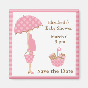 Aimant Maman rose à être avec le parapluie