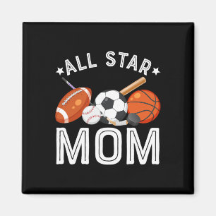 Aimant Maman Star Du Garçon D'anniversaire Sketll Footbal