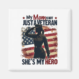 Aimant Maman Vétérinaire Héros Patriotique Fête des mères