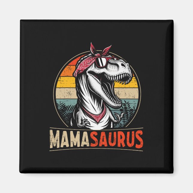 Aimant Mamasaurus Maman Dinosaure Pour La Fête Des Mères  (Devant)