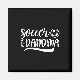 Aimant Mamie de football drôle Amoureuse de football Fête