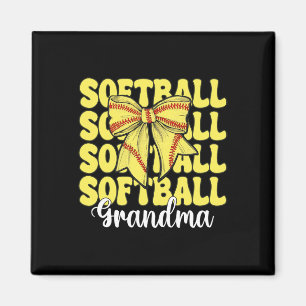 Aimant Mamie de softball Mamie de softball Nana Coquette