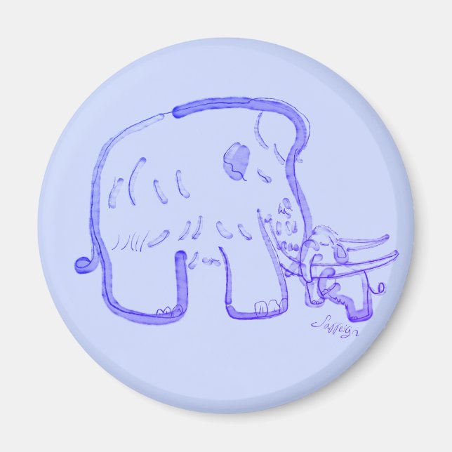 Aimant Mammifère et veau (Devant)