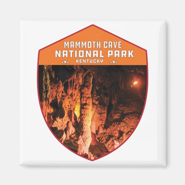 Aimant Mammoth Cave National Park Kentucky vintage rétro (Devant)