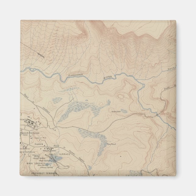 Aimant Mammoth Hot Springs et sa proximité 2 (Devant)