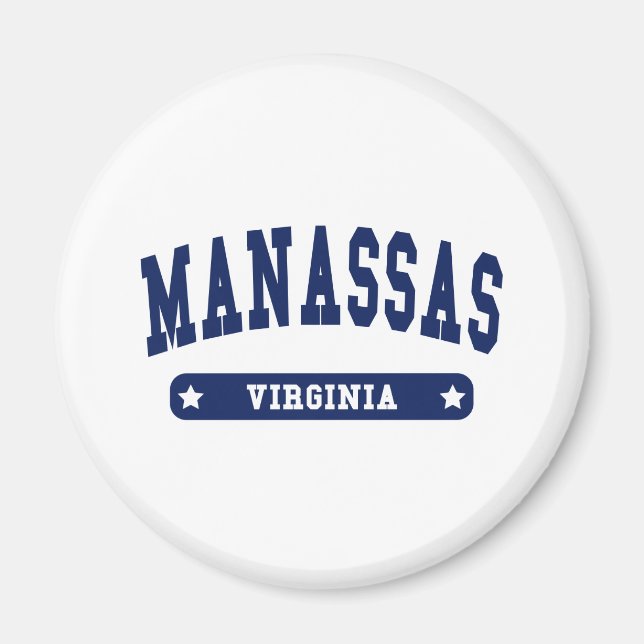 Aimant Manassas Virginia College Style tee - shirt (Devant)