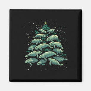 Aimant Manatee Christmas Tree Manatee Xmas Boys & Wom
