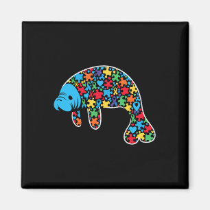 Aimant Manatee Puzzle Sensibilisation sur l'autisme Autis