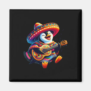 Aimant Manchot Cinco De Mayo Faisons la Fête Correspondan
