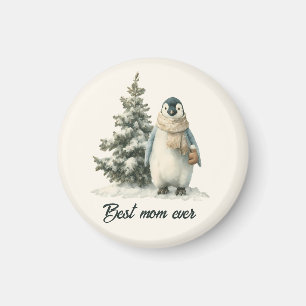 Aimant Manchot d'hiver « Meilleure Maman de tous les temp