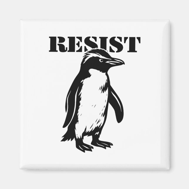 Aimant Manchot drôle de résistance proteste contre les ta (Devant)