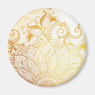 Aimant Mandala - Brosse dorée