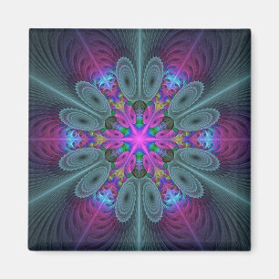Aimant Mandala Colorful Striant Fractal Art Kaleidoscope