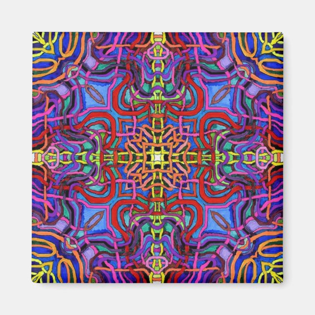 Aimant Mandala de lattice mystique (Devant)