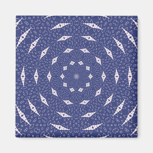 Aimant Mandala de Mitochondries Bleu Nuit et Rose