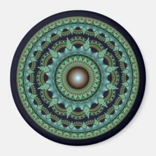 Aimant Mandala étoile fractale brillante