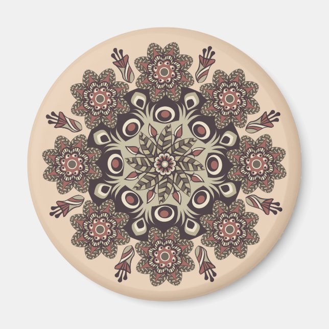 aimant mandala fleur (Devant)