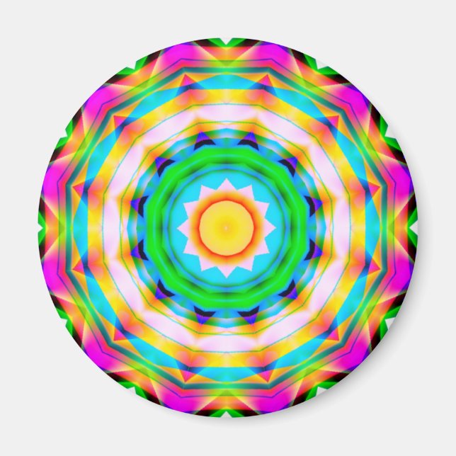 Aimant Mandala fractal (Devant)