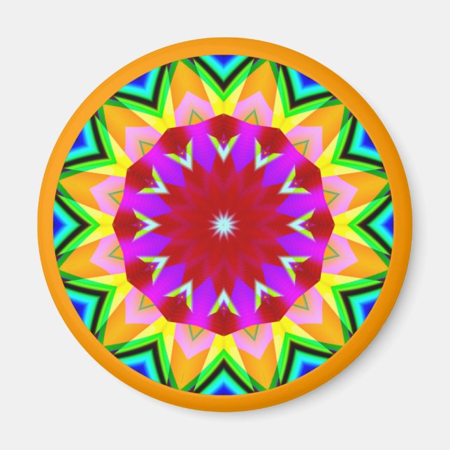 Aimant Mandala fractal (Devant)