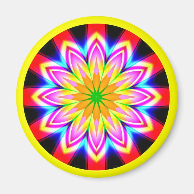 Aimant Mandala fractal (Devant)