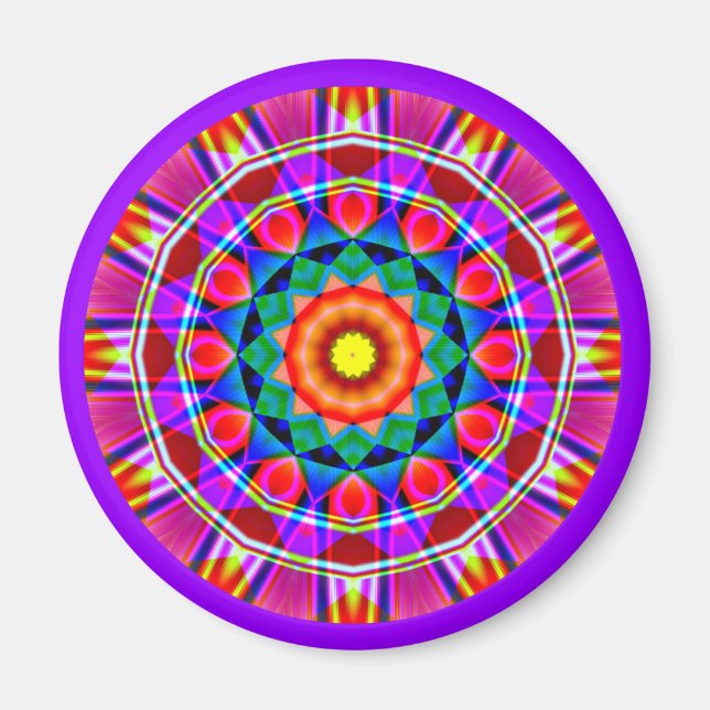 Aimant Mandala fractal (Devant)