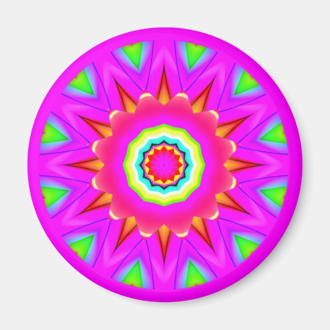 Aimant Mandala fractal (Devant)