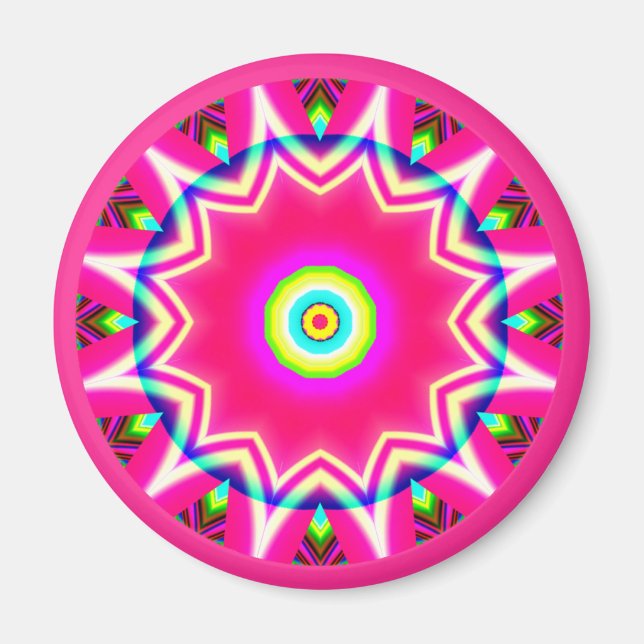 Aimant Mandala fractal (Devant)
