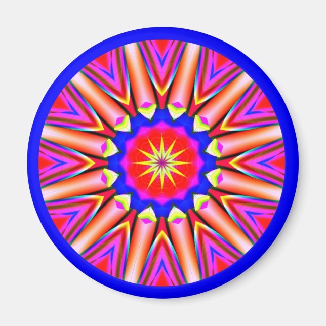 Aimant Mandala fractal (Devant)