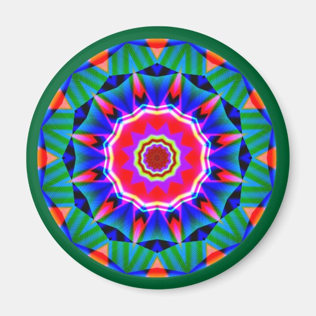Aimant Mandala fractal (Devant)