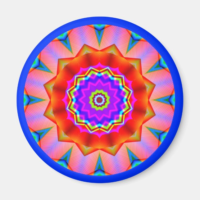 Aimant Mandala fractal (Devant)