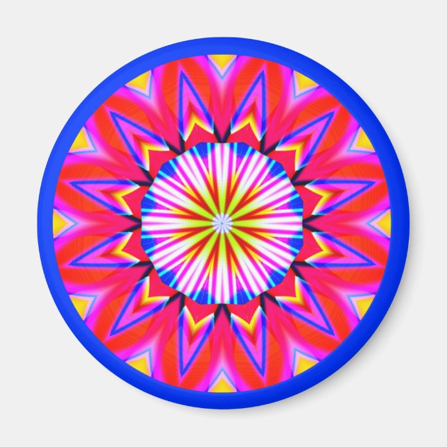 Aimant Mandala fractal (Devant)