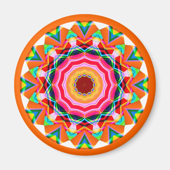 Aimant Mandala fractal (Devant)