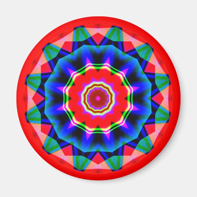 Aimant Mandala fractal (Devant)
