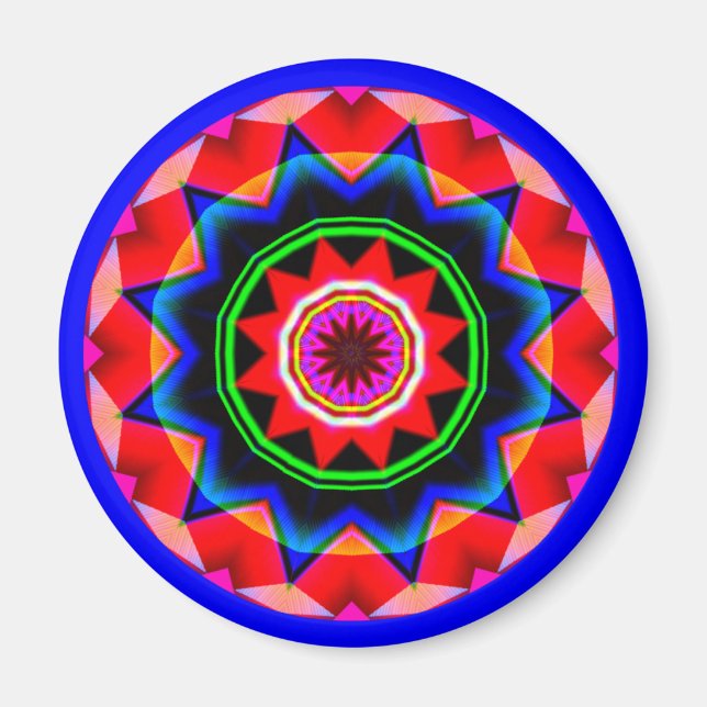 Aimant Mandala fractal (Devant)