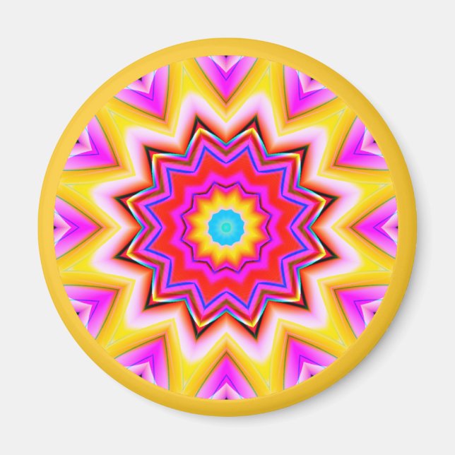 Aimant Mandala fractal (Devant)
