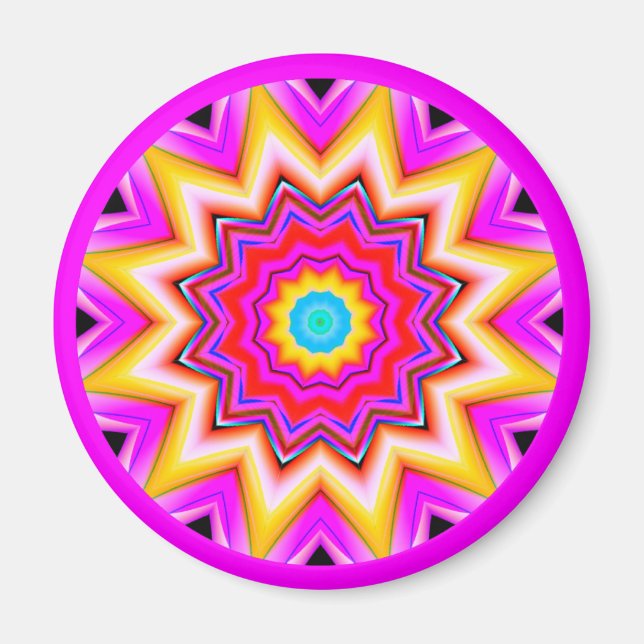 Aimant Mandala fractal (Devant)