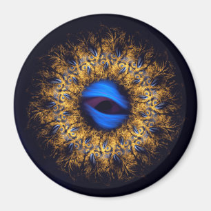 Aimant Mandala fractal de l'œil du roi
