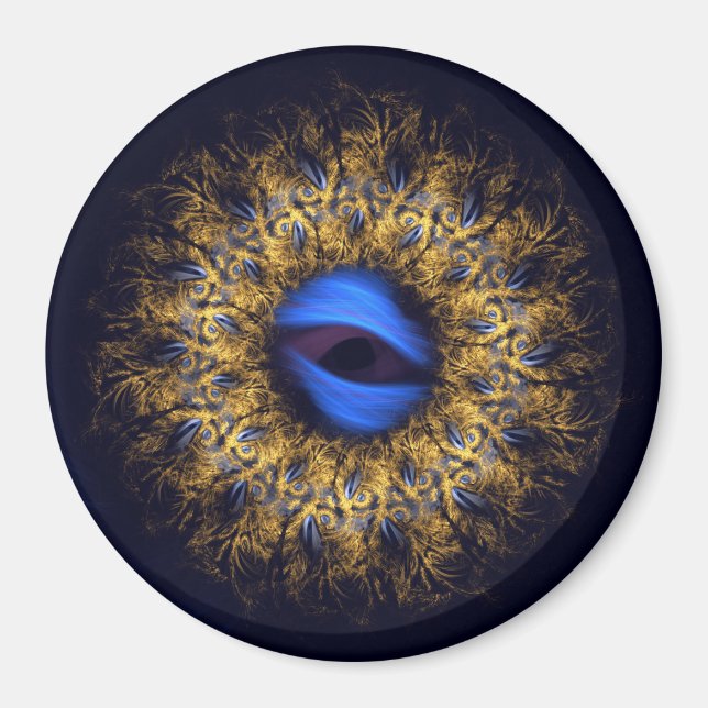 Aimant Mandala fractal de l'œil du roi (Devant)