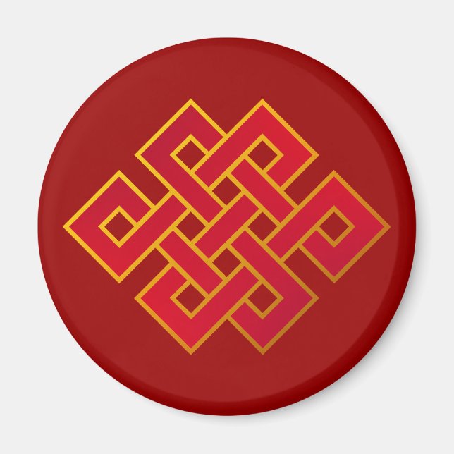 Aimant Mandala Karma Bouddhisme noeud éternel (Devant)